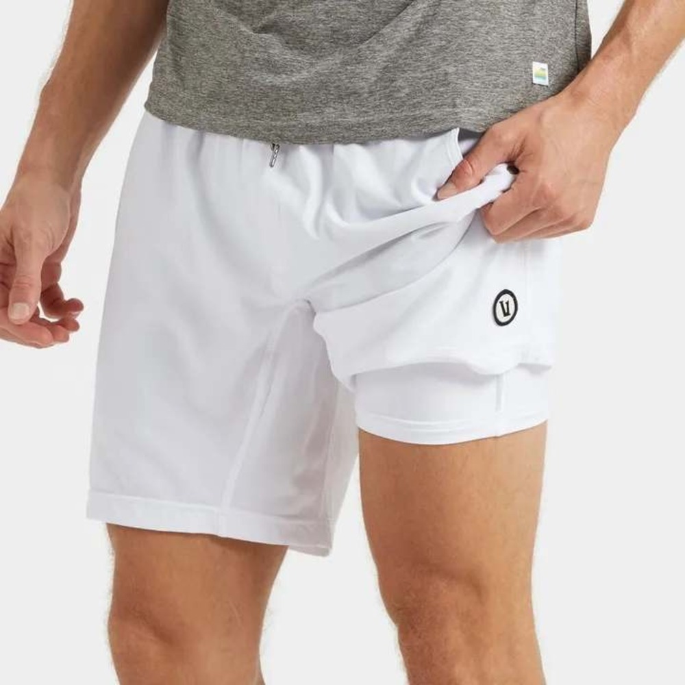 Vuori Kore Shorts Mens S White Boxer Brief Liner Athletic Training Modern Sporty